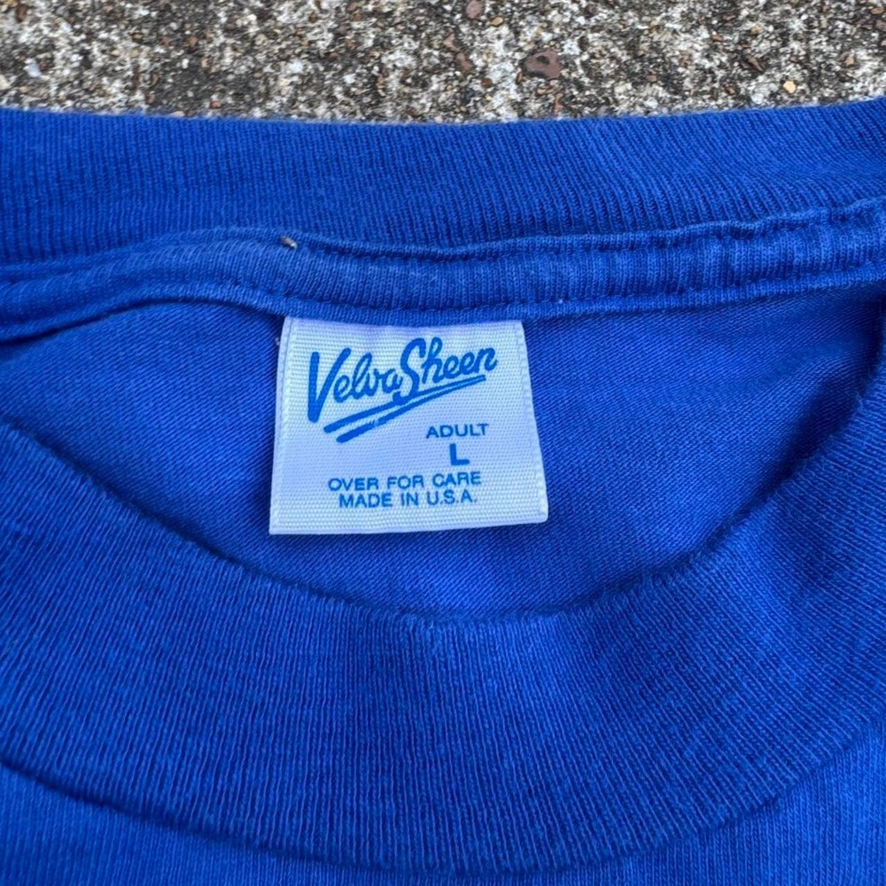 Vintage 90s Velva Sheen Taz Cocoa Beach Looney Tunes Tee Blue Large (d11) - Picture 4 of 7